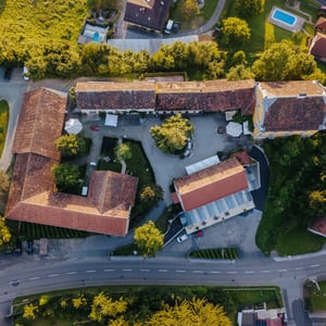 Luftaufnahme Schloss Gamlitz