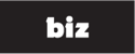 Das Logo der BIZ in weiß auf schwarzem Hintergrund